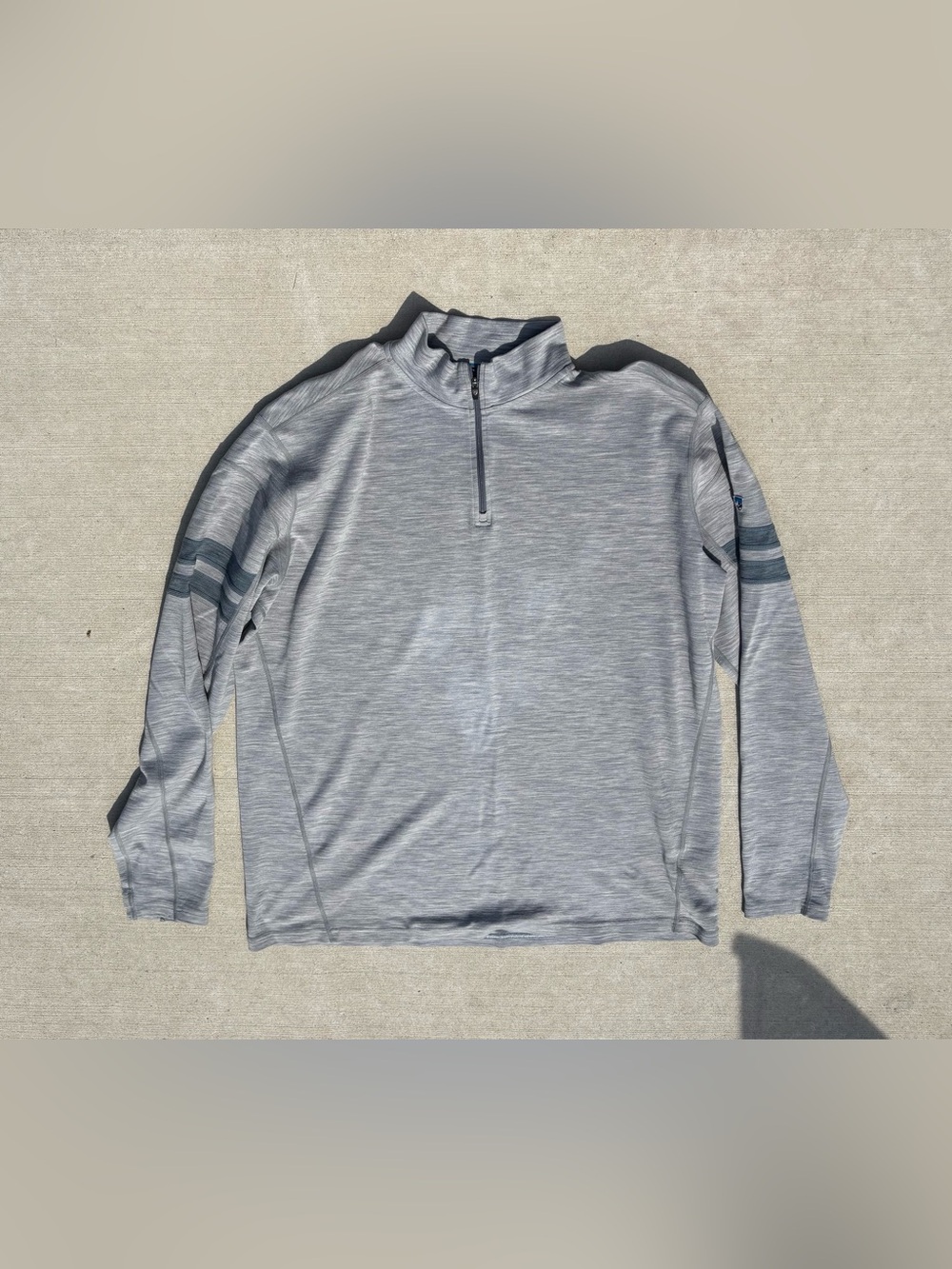 Men's Kuhl Light Gray Merino Wool Blend Quarter-Zip